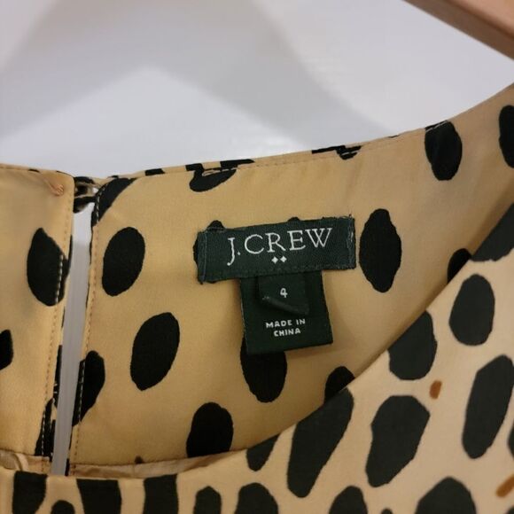 J. Crew Jules Leopard Shift Dress 3/4 Sleeve Sz 4 - Picture 4 of 6